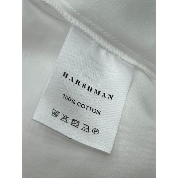 NWT Harshman Women's Pearl White Bell Sleeve Aster Twill Popover Blouse Size L - Picture 8 of 12